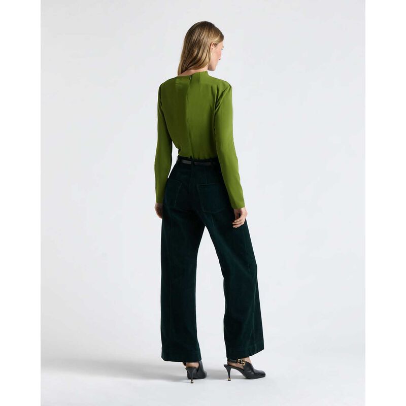 Cue Soft Viscose Draped Long Sleeve Top image number 1